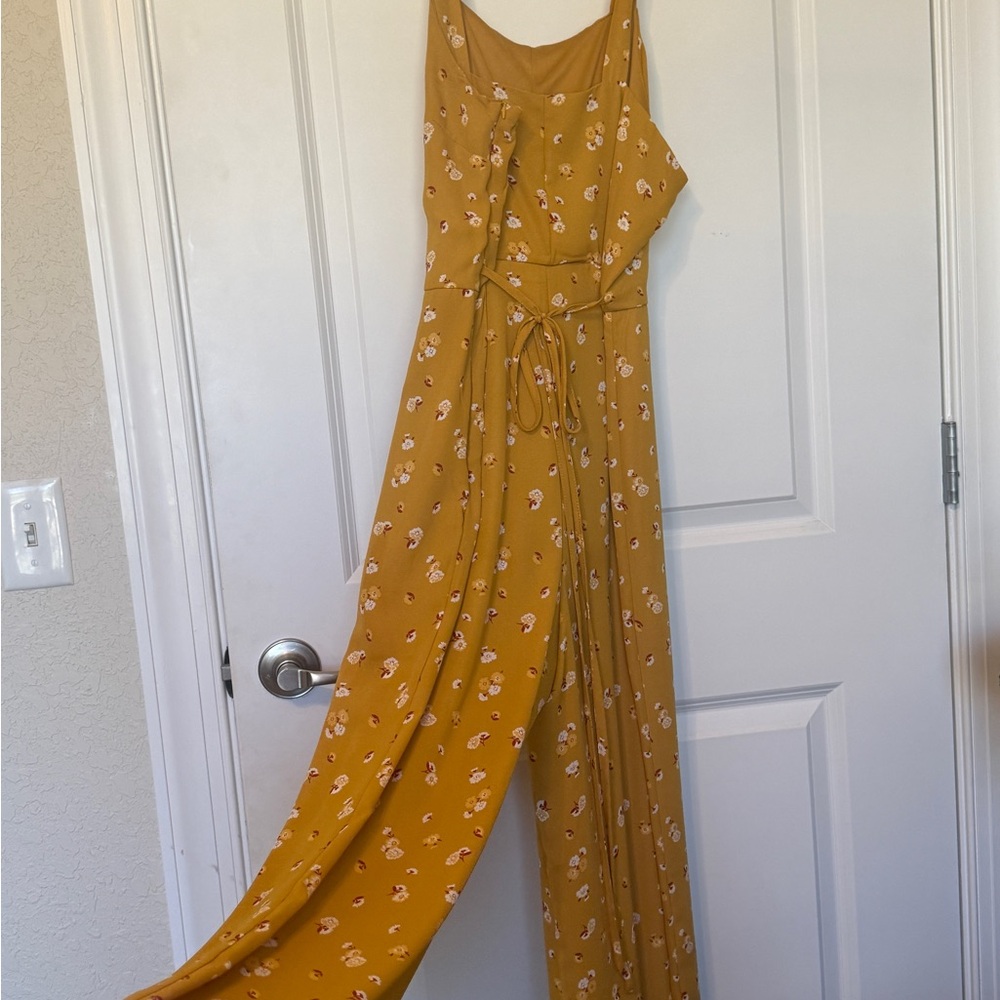 Blue Rain Mustard Floral Jumpsuit